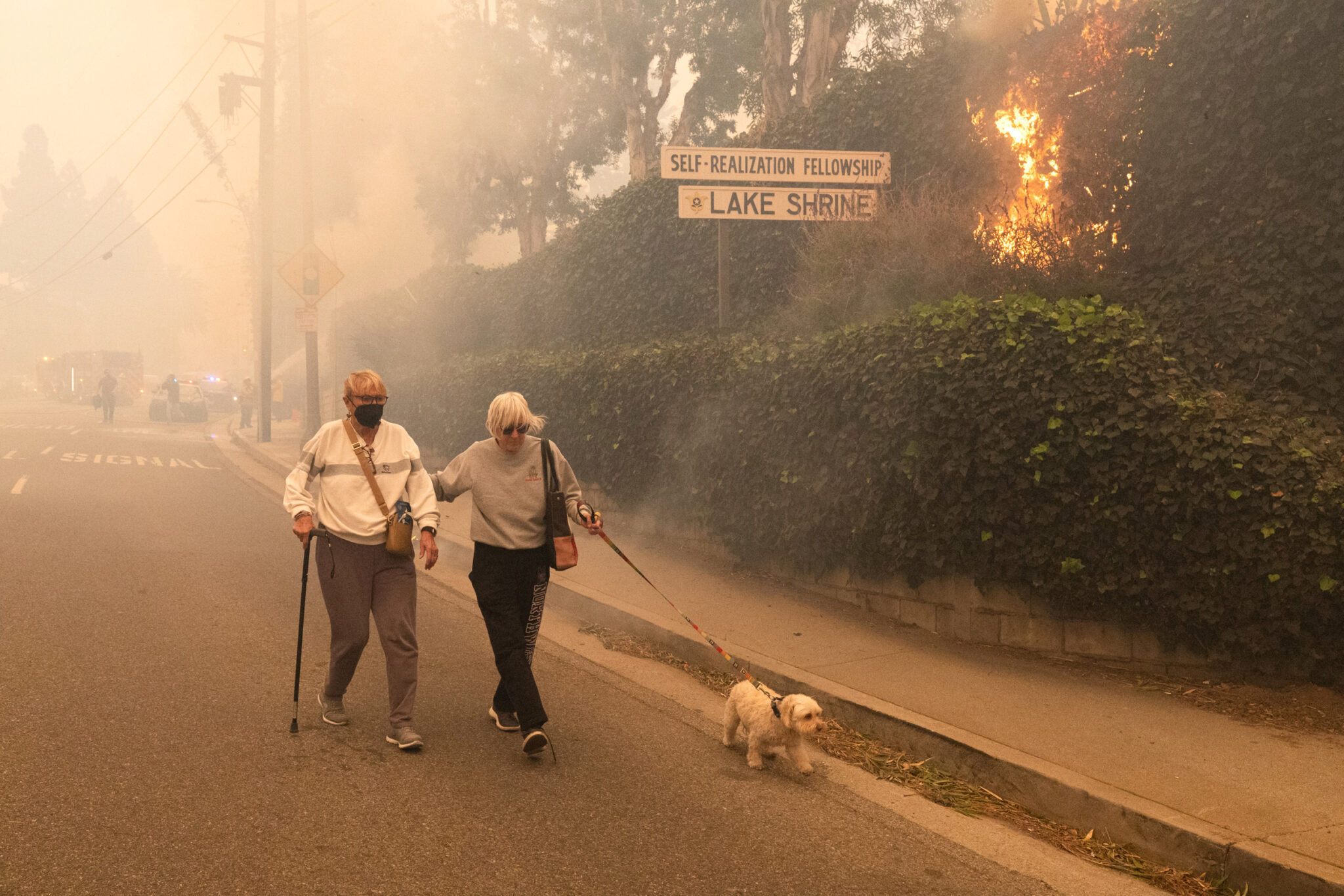 Brush Fire Erupts In Pacific Palisades
